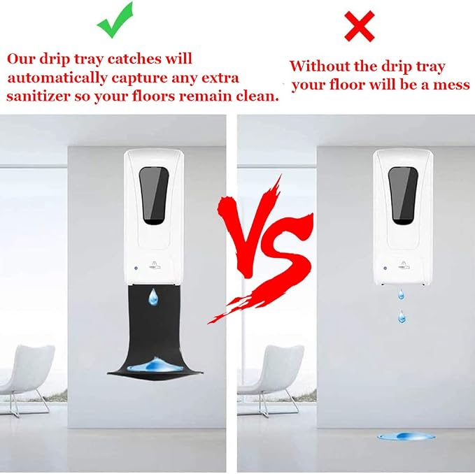 Soap Dispenser Drip Tray, Wall Mount Soap Dispenser Bracket, Laundry Detergent Drip Tray, Easy to Clean(Black,10pcs)