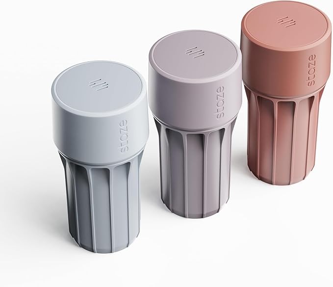Staze Air Tight Smell Proof Container (148ml) – Vacuum Seal Jar - Waterproof Food Storage Canister, Portable Small Smell Proof Jar for Coffee, Herb, Spice & Gummies - (COSMIC TRIO)