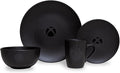Xbox Matte Black 8-Piece Ceramic Dinnerware Set | Includes Salad Plates, Soup Bowls, Mugs