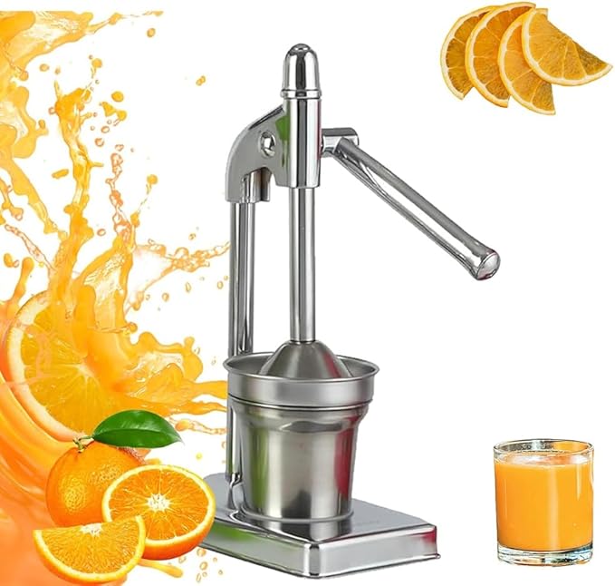 Cast Iron Juicer Hand Press, Cast Iron Juicer, Heavy Duty Hand Press Juice Extractor for Manual Juicers Stainless Steel Lemon Squeezer, Easy to Use, Home and Kitchen