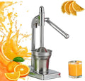 Cast Iron Juicer Hand Press, Cast Iron Juicer, Heavy Duty Hand Press Juice Extractor for Manual Juicers Stainless Steel Lemon Squeezer, Easy to Use, Home and Kitchen