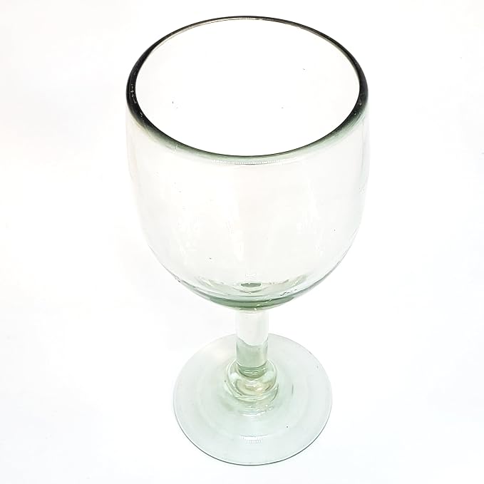Clear 13 oz Wine Glasses (set of 6), Recycled Glass, Lead-free, Toxin-Free (13 oz Wine)
