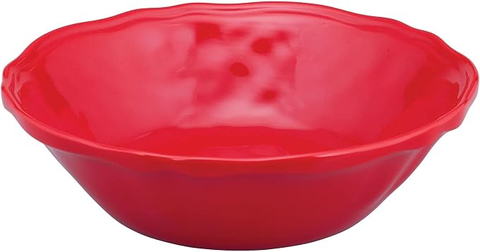 UPware 12 Piece Holiday Red Melamine Dinnerware Sets, Outdoor Dishes Set, Plates and Bowls Sets, Christmas Decorations, Service for 4, Red