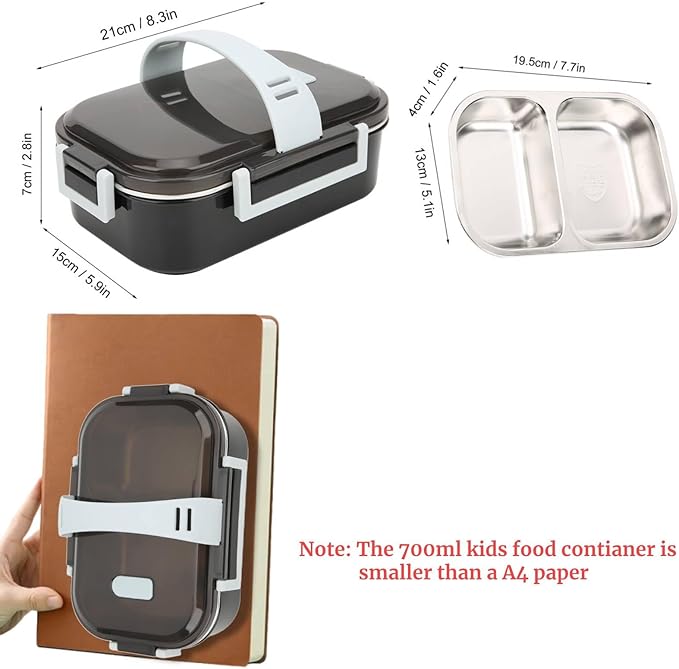1200ml & 700ml Lunch Box Food Lunch Containers Portable Adult Bento Lunch Box Food Storage Bowl for School Office Outdoor Travel