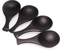 BambooMN - 3.5" Small Solid Bamboo Round Scoop - Black - 30pcs