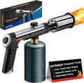 Powerful Propane Torch with One-Touch Max Fire, Adjustable Kitchen Torch with Safety Lock, Flamethrower, Blow Torch Gun for Grill, BBQ, Sous Vide, Campfire Starter (Tank Not Included)