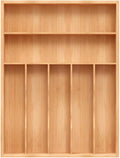 Unibambou Bamboo Utensil Drawer Organizer, Silverware Tray Organizer, Kitchen Drawer Organizer for Flatware Cutlery, Silverware Tray for Drawer (Natural, Large 16.5x12.3 Inch)