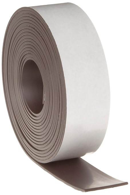 Master Magnetics Flexible Magnetic Strip with Adhesive Back - 0.06" Thick, 1" Wide, 10 Feet Long, 1 Roll, 07019