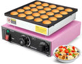 Commercial Mini Dutch Pancake Maker,25PCS Dorayaki Maker,Non-stick Dutch Poffertjes Grill,Stainless Steel Muffin Waffle Maker,Electric Hotcakes Machine for Breakfast,Snacks,Desserts