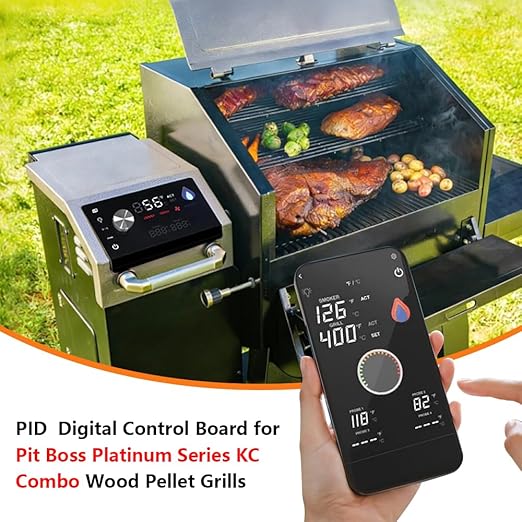 Replacement Pit Boss PID Thermostat Control Board 80051 Compatible for Pit Boss Platinum Series Laredo 1000 Wood Pellet Grill, with WiFi & Bluetooth Function, can Connect to Mobile APP.