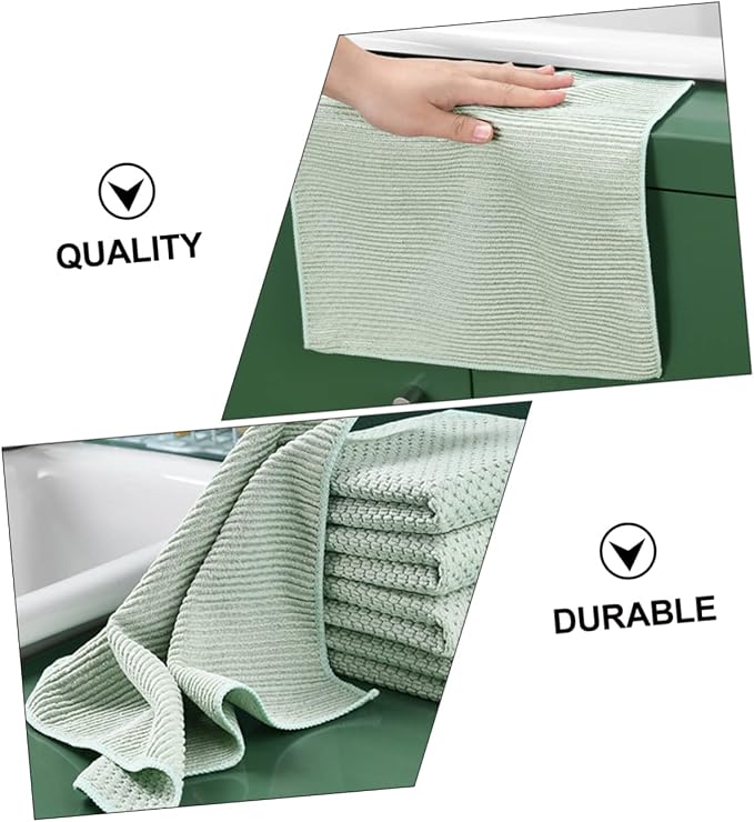 PartyKindom 150pcs Kitchen Dishcloths Highly Absorbent Practical Cleaning Cloths for Household Use and Material Green for Washing Dishes and Kitchen Cleaning