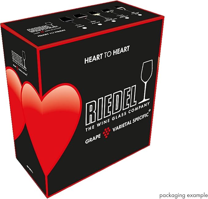 Riedel Heart to Heart Pinot Noir Wine Glasses (Pack of 4) - Dishwasher Safe - 5409/07