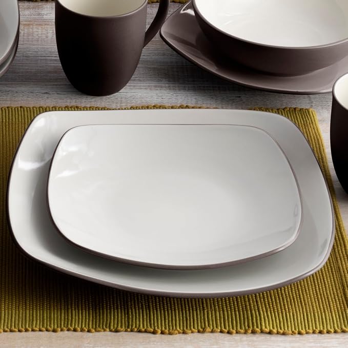Noritake Colorwave Chocolate 4-Piece Square Place Setting, Service for 1