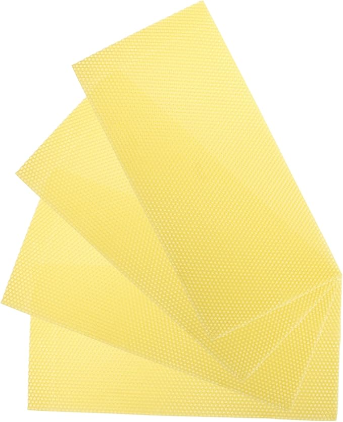 30pcs Beeswax Sheets Beehive Wax Foundation Sheets Natural Beeswax Honeycomb Sheets for Beekeeping Candle Making