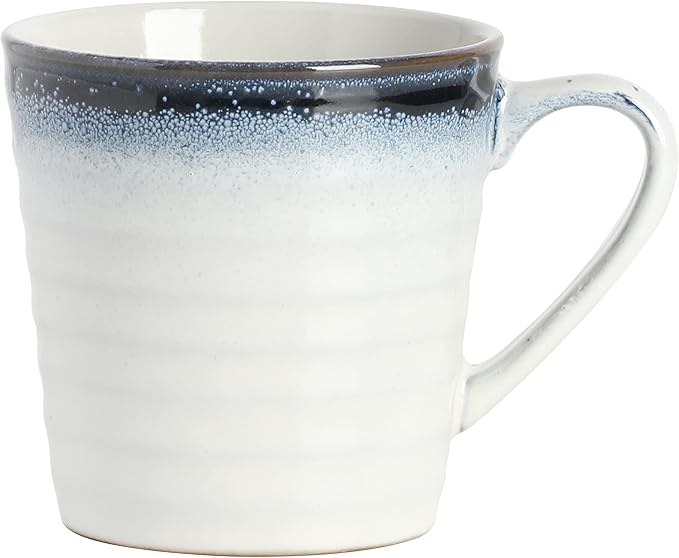 Gibson Elite Spiral Reactive Embossed Dinnerware Set - Blue, Service for Four (16pcs)
