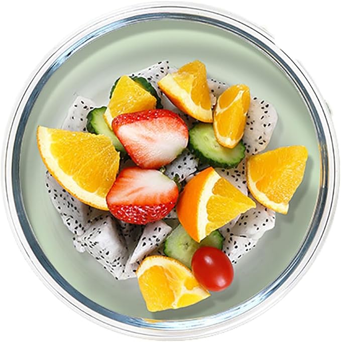 Fridge Food Storage with Lids, Glass Meal Prep Containers with Lids, Vegetable Fruit Meat Storage Organization, Leakproof Reusable Lunch Boxes, for Picnic, BBQ, Party, Travel
