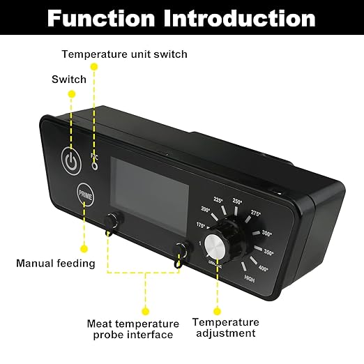 Digital Thermostat Controller Board Kit Replacement for Pit BOSS 3/4/5 Series Vertical Pellet Smoker, Equipped with Two Digital Meat Temperature Probes