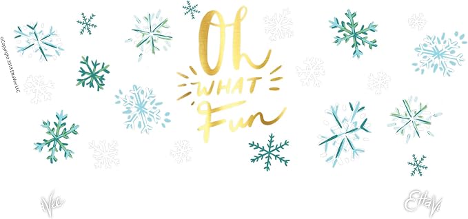 Tervis EttaVee Oh What Fun Christmas Holiday Made in USA Double Walled Insulated Tumbler Travel Cup Keeps Drinks Cold & Hot, 24oz, Oh What Fun