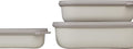 Mepal – Multi Bowl Cirqula 3-Piece Set – Food Storage Container with Lid - Suitable as Airtight Storage Box for Fridge & Freezer, Microwave Container & Servable Dish - 500, 1000, 2000ml - Nordic white