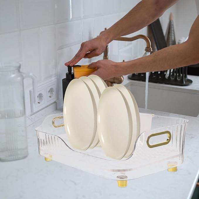 Healifty Dish Drying Rack Over Sink Kitchen Storage Rack with Cutlery Holder and Fruit Vegetable Drainer for Home Organization