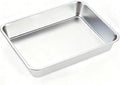 Baking Sheet, Stainless Steel Tray, Dishwasher Leak Pan, Metal Drip Pan for Kitchen Baking, Barbecue, Lab Instrument, Pet Treatment(35.2 * 27 * 6cm/13.9 * 10.6 * 2.4in)