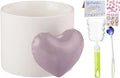Pearl Ceramic Coffee Mug for Tea Latte Milk Cute Love Shape Cup for Home Office Women Gift 6.5 oz (love purple, 330 ml)