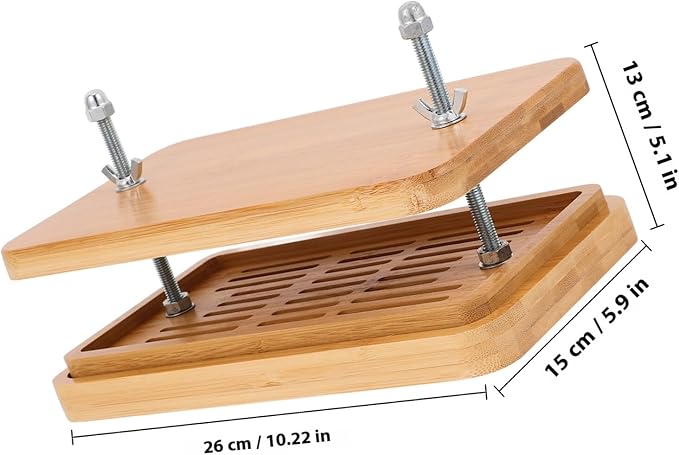 Cabilock Tofu Press with Multi-layer Drip Tray 26x15cm, Home Kitchen Soybean Curd Mold for DIY Tofu Making and Food Straining