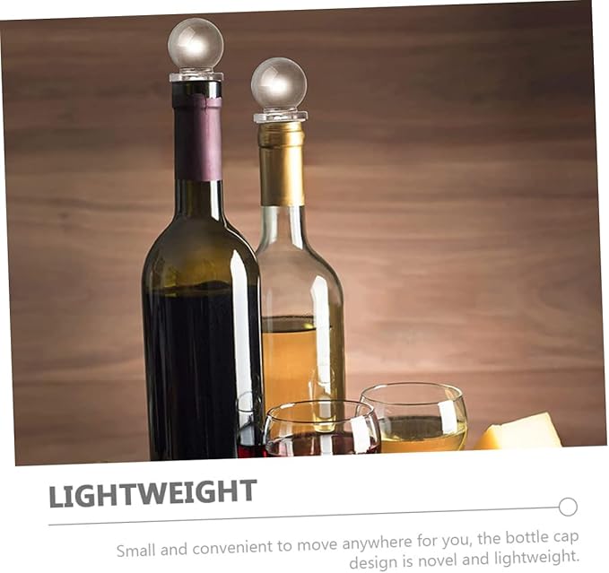 Unomor 24pcs Glass Ball Wine Stoppers Aroma Container Stoppers for Wine Bottles Glass Reliable Sealing for Freshness Convenient Decorative