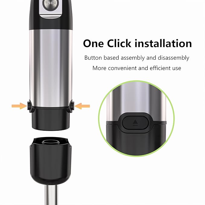 Immersion Blender Handheld, 3 in 1 Hand Mixer Electric for Kitchen, Corded Stick Blender with Whisk and Milk Frother for Baby Food, Smoothie, Puree, Soup, Sauces