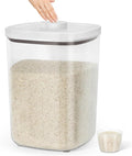 TBMax Large Flour Storage Container 10.56 Qt, 20 Lbs Rice Container with Pop Up Lid & Measuring Scoop for Flour, Cereal, Dry Food Storage and Kitchen Pantry Organization