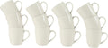Gibson Home Great Essentials 12 Ounce Porcelain Coffee Mugs - Set of 12 - Cups for Latte, Hot Tea, Cappuccino, Mocha, Espresso, Cocoa