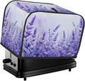 Flower Purple Lavender Toaster Cover 2 Slice Dust and Fingerprint Protection Toaster Bread Maker Covers Washable Kitchen Small Appliance Covers for Kitchen Accessories Decor Bakeware Women Gift