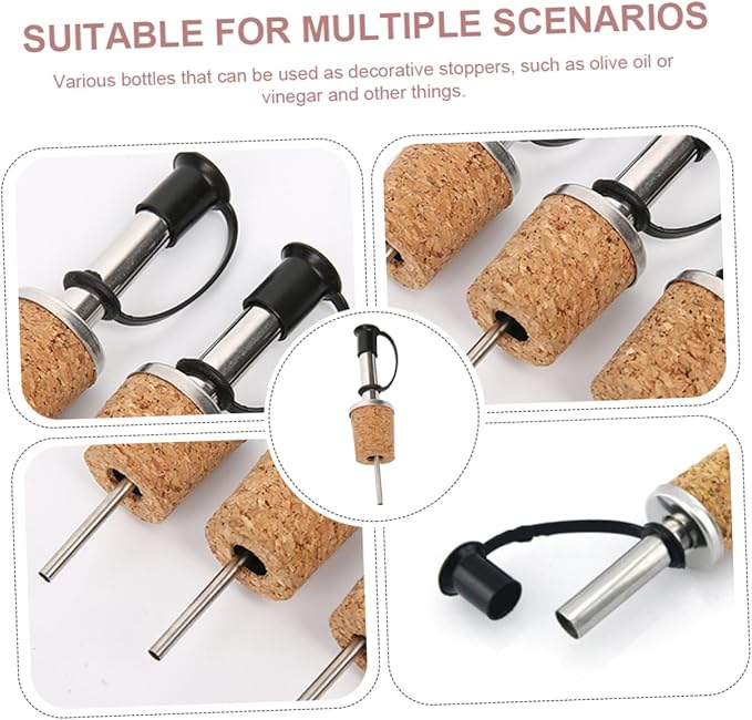 Ciieeo 4sets 8pcs Multi Function Wine Pourer and Household Liquor Stopper Food Grade Airtight Seal for Wine Soda Oil Bottles and 8pcs*4