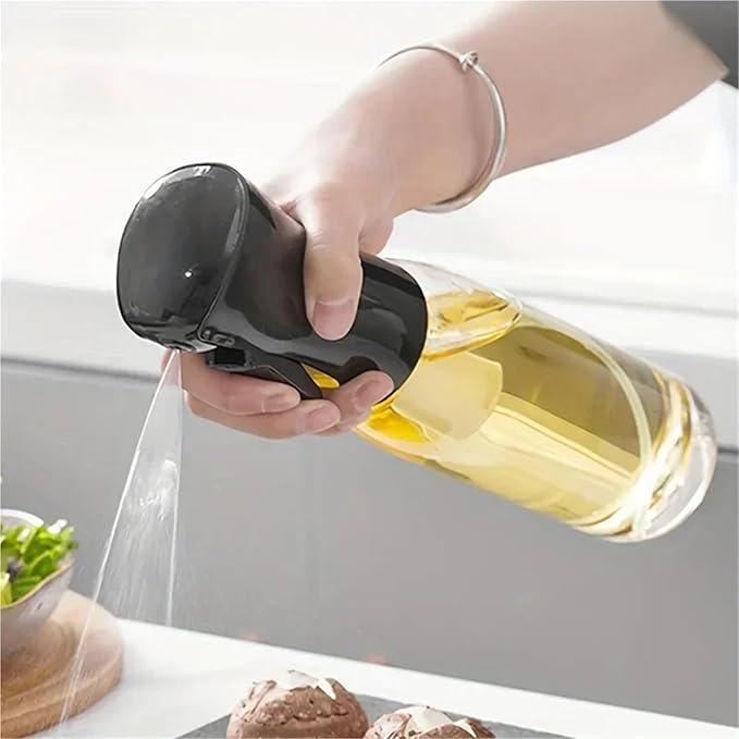 Oil Spray Bottle, 200/300/500 Oil Spray Bottle Household Kitchen Control Barbecue Cooking,for Salad Making, Baking(2pc 300ml black)