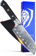 Dalstrong Santoku Knife - 5 inch - Shogun Series Elite - Japanese AUS-10V Super Steel Kitchen Knife - Black G10 Handle - Vegetable Knife - Damascus Layered - Vacuum Heat Treated - Sheath Included