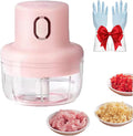 Wireless Food Chopper,Electric Garlic Chopper Cordless With Container For Onion, Garlic,Chili,Fruit,Meat, Rechargeable Kitchen Gadget (3.5 OZ)