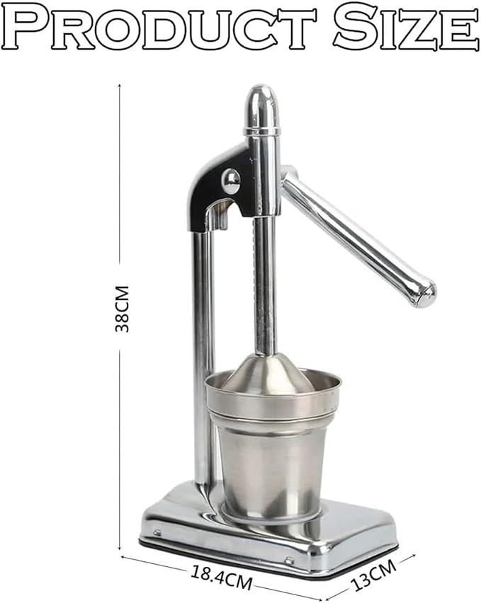 Cast Iron Juicer Hand Press, Effective Stainless Steel Manual Juicer, with Non-Skid Cup Base Effort Saving Lever for Fresh Lemonade OrangeJuice for Home and Kitchen