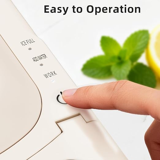 Antarctic Star Portable Countertop Ice Maker, 18Lbs/24H Self-Cleaning Ice Machine, One-Touch Operation with Ice Scoop Included, for Home Kitchen Office, White