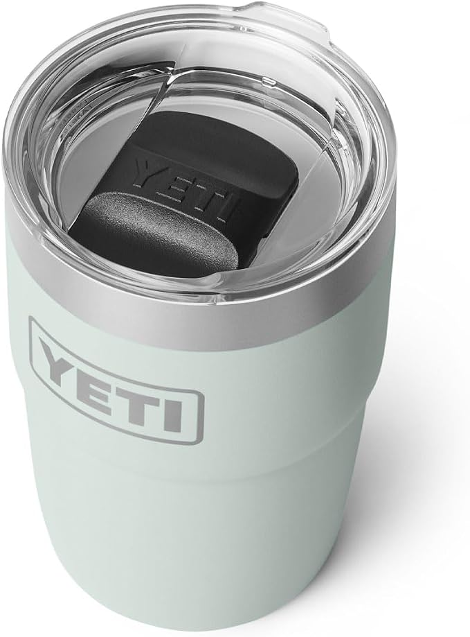 YETI Rambler 8 oz Insulated Coffee Mug with Lid - Stackable Double-Wall Vacuum Insulated Coffee Cup - DuraSip Ceramic Lining - Barista-Friendly Design - Stainless Steel - Dishwasher Safe