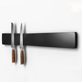 Magnetic Knife Holder for Wall, Acacia Wood Knife Magnetic Strip No Drill Knife Magnet Storage Bar Magnetic Tool Key Holder Strip for Kitchen Utensil Organizer (Black, 24 Inch)