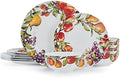 Mikasa Orchard Bone China Lightweight Chip Resistant 12 Piece Dinnerware Set, Service for 4