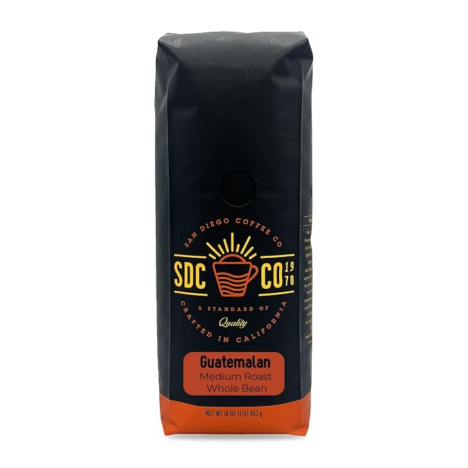 San Diego Coffee Central American Blend, Medium Roast, Whole Bean Coffee, 16-Ounce Bag Café en grano tostado