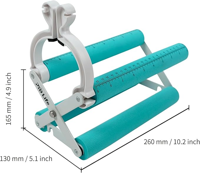 PYD Life Cup Tumbler Cradle Holder for Sublimation Craft Mint Green with White Plastic Tumblers Cups Clamp Clip,with Foam Measurements 3 Adjustable Width