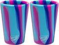 Silipint 1.5oz Silicone Shot Glasses – Pack of 2 Unbreakable, BPA-Free, Non-Toxic, Dishwasher & Freezer Safe Cups – Colored Shot Glasses for Cold Beverages, Cocktails, Travel, Party (Cool Berry Crush)