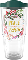 Tervis EttaVee Christmas Holiday Peace On Earth Made in USA Double Walled Insulated Tumbler Travel Cup Keeps Drinks Cold & Hot, 24oz, Peace