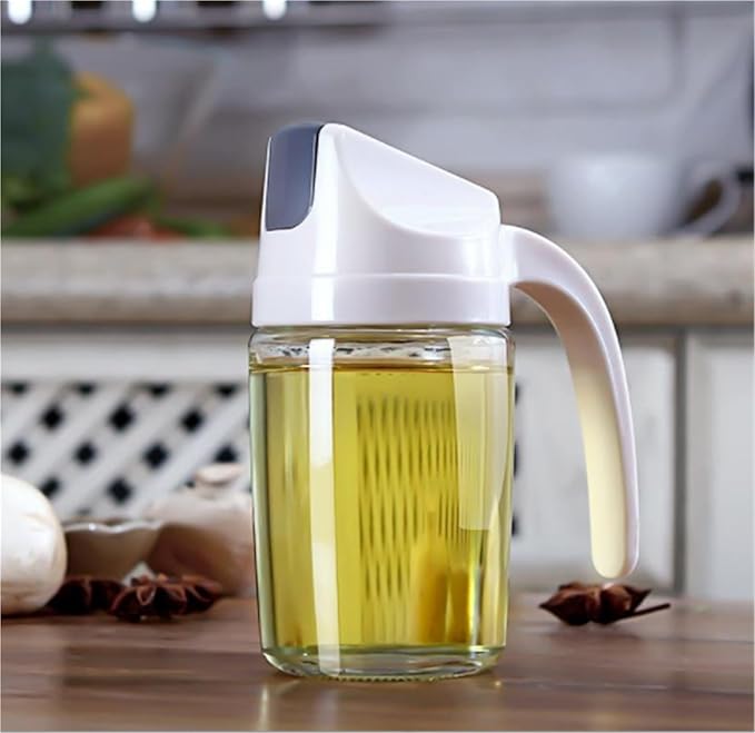 Olive Oil Dispenser Home Glass Olive Oil Dispenser Bottle for Air Fryer Salad Grill Oil Sprayer Accessories for Kitchen(600ml)