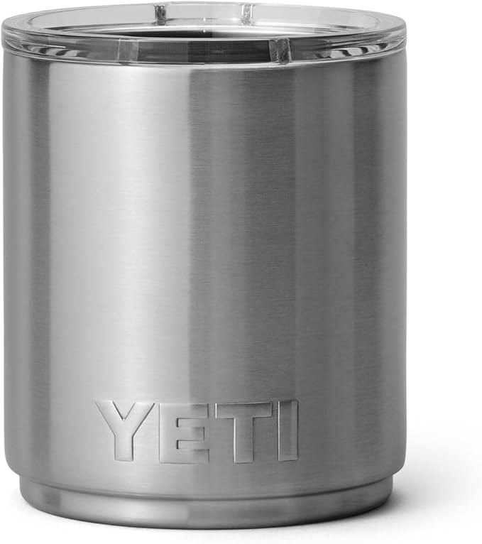 YETI Rambler 10 oz Ceramic Lined Lowball 2.0, Vacuum Insulated with MagSlider Lid, Stainless