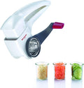 Westmark Multipurpose Rotary Cheese & Vegetable Grater Cutter Slicer Shredder with 3 Interchangeable Stainless Steel Drums (White)