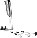 Ozeri Deluxe Milk Frother & Whisk in Stainless Steel, with Stand and 4 Frothing Attachments