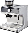 GarveeHome Espresso Machine With Grinder, 20 Bar Semi-Automatic Espresso Coffee Maker With Milk Frother Steamer Wand Cappuccino Latte Macchiato, 95 oz Water Tank, PID Temperature Control, Silver2